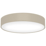 Pace Ceiling Light Fixture - Brushed Nickel / Linen Oatmeal