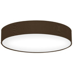 Pace Ceiling Light Fixture - Brushed Nickel / Silk Chocolate