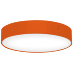 Pace Ceiling Light Fixture - Brushed Nickel / Silk Orange
