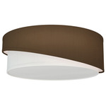 Half Twist Ceiling Light Fixture - Brushed Nickel / Silk Chocolate