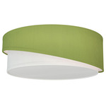 Half Twist Ceiling Light Fixture - Brushed Nickel / Silk Verde