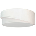 Half Twist Ceiling Light Fixture - Brushed Nickel / Silk White