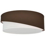 Half Twist Ceiling Light Fixture - Brushed Nickel / Taffeta Bronze