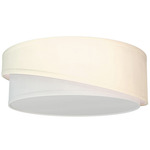 Half Twist Ceiling Light Fixture - Brushed Nickel / Taffeta Ecru