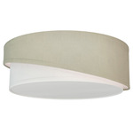 Half Twist Ceiling Light Fixture - Brushed Nickel / Taffeta Toast