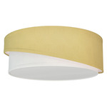 Half Twist Ceiling Light Fixture - Brushed Nickel / Taffeta Wheat