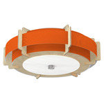 Truman Ceiling Light Fixture - Birch / Silk Orange