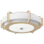 Truman Ceiling Light Fixture - Birch / Silk White