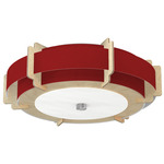 Truman Ceiling Light Fixture - Birch / Taffeta Wine