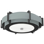 Truman Ceiling Light Fixture - Ebony / Linen Grey