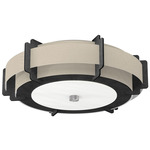 Truman Ceiling Light Fixture - Ebony / Linen Oatmeal