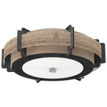 Truman Ceiling Light Fixture - Ebony / Natural Veneer