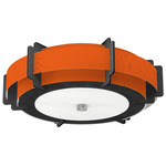 Truman Ceiling Light Fixture - Ebony / Silk Orange