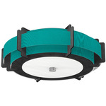 Truman Ceiling Light Fixture - Ebony / Silk Turquoise