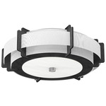 Truman Ceiling Light Fixture - Ebony / Silk White