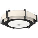 Truman Ceiling Light Fixture - Ebony / Taffeta Ecru