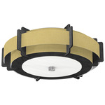 Truman Ceiling Light Fixture - Ebony / Taffeta Wheat