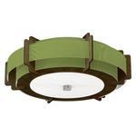 Truman Ceiling Light Fixture - Walnut / Silk Verde