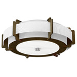 Truman Ceiling Light Fixture - Walnut / Silk White