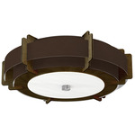 Truman Ceiling Light Fixture - Walnut / Taffeta Bronze