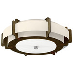 Truman Ceiling Light Fixture - Walnut / Taffeta Ecru
