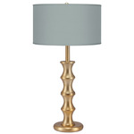 Clive Table Lamp - Brass / Linen Grey