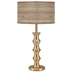 Clive Table Lamp - Brass / Natural Veneer