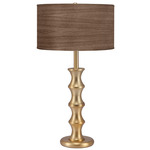Clive Table Lamp - Brass / Walnut Veneer