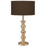 Clive Table Lamp - Brass / Silk Chocolate