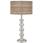 Clive Table Lamp - Nickel / Natural Veneer