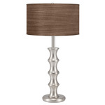 Clive Table Lamp - Nickel / Walnut Veneer