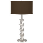 Clive Table Lamp - Nickel / Silk Chocolate