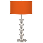 Clive Table Lamp - Nickel / Silk Orange
