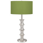 Clive Table Lamp - Nickel / Silk Verde