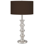 Clive Table Lamp - Nickel / Taffeta Bronze