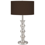 Clive Table Lamp - Nickel / Taffeta Bronze