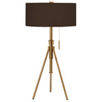 Abigail Adjustable Table Lamp - Brass / Taffeta Bronze