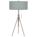 Abigail Adjustable Table Lamp - Nickel / Linen Grey