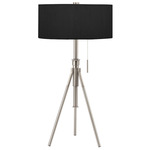 Abigail Adjustable Table Lamp - Nickel / Silk Ebony