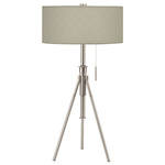 Abigail Adjustable Table Lamp - Nickel / Taffeta Toast