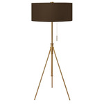 Aiden Adjustable Floor Lamp - Brass / Silk Chocolate