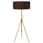 Aiden Adjustable Floor Lamp - Brass / Taffeta Bronze