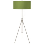 Aiden Adjustable Floor Lamp - Nickel / Silk Verde