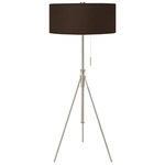 Aiden Adjustable Floor Lamp - Nickel / Taffeta Bronze