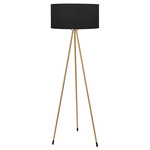 Trina Floor Lamp - Brass / Silk Ebony