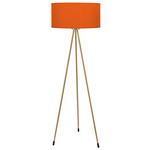 Trina Floor Lamp - Brass / Silk Orange