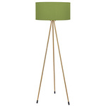 Trina Floor Lamp - Brass / Silk Verde