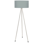 Trina Floor Lamp - Nickel / Linen Grey