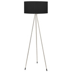 Trina Floor Lamp - Nickel / Silk Ebony