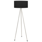 Trina Floor Lamp - Nickel / Silk Ebony